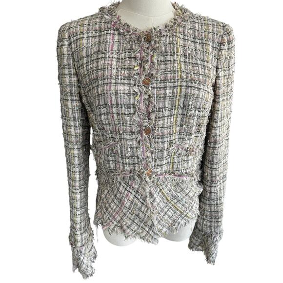Chanel 2005 Spring Collection Lesage Tweed Fringed Jacket Multicolor 42 FR - Picture 3 of 16